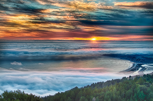 Sunset from Bolinas Ridge by Harold Davis