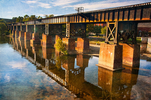 Train Bridge near Richmond by Harold Davis