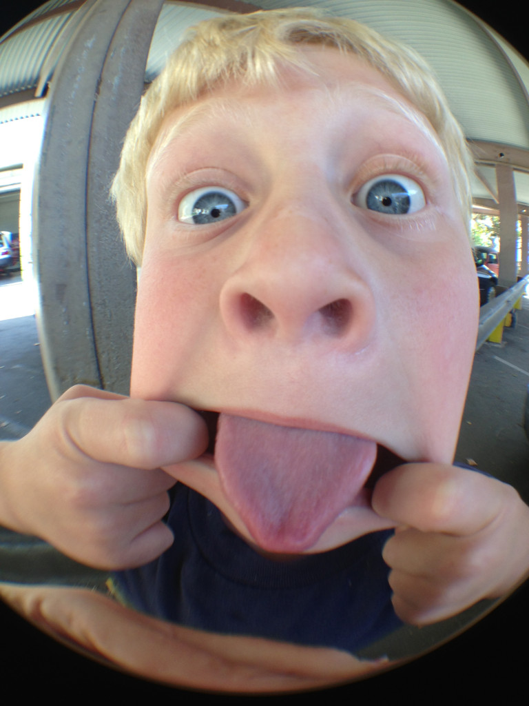 Mathew with iPhone Fisheye © Harold Davis