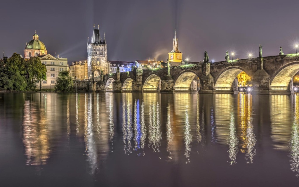 Charles Bridge and the Vlatva River, Prague