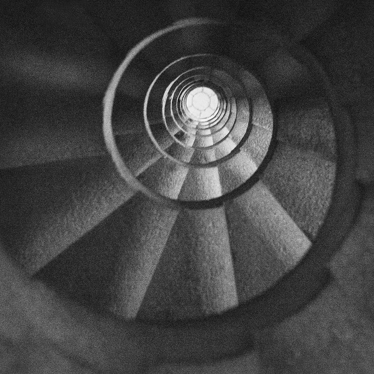 Inside the Sagrada Familia Spire (looking up) © Harold Davis