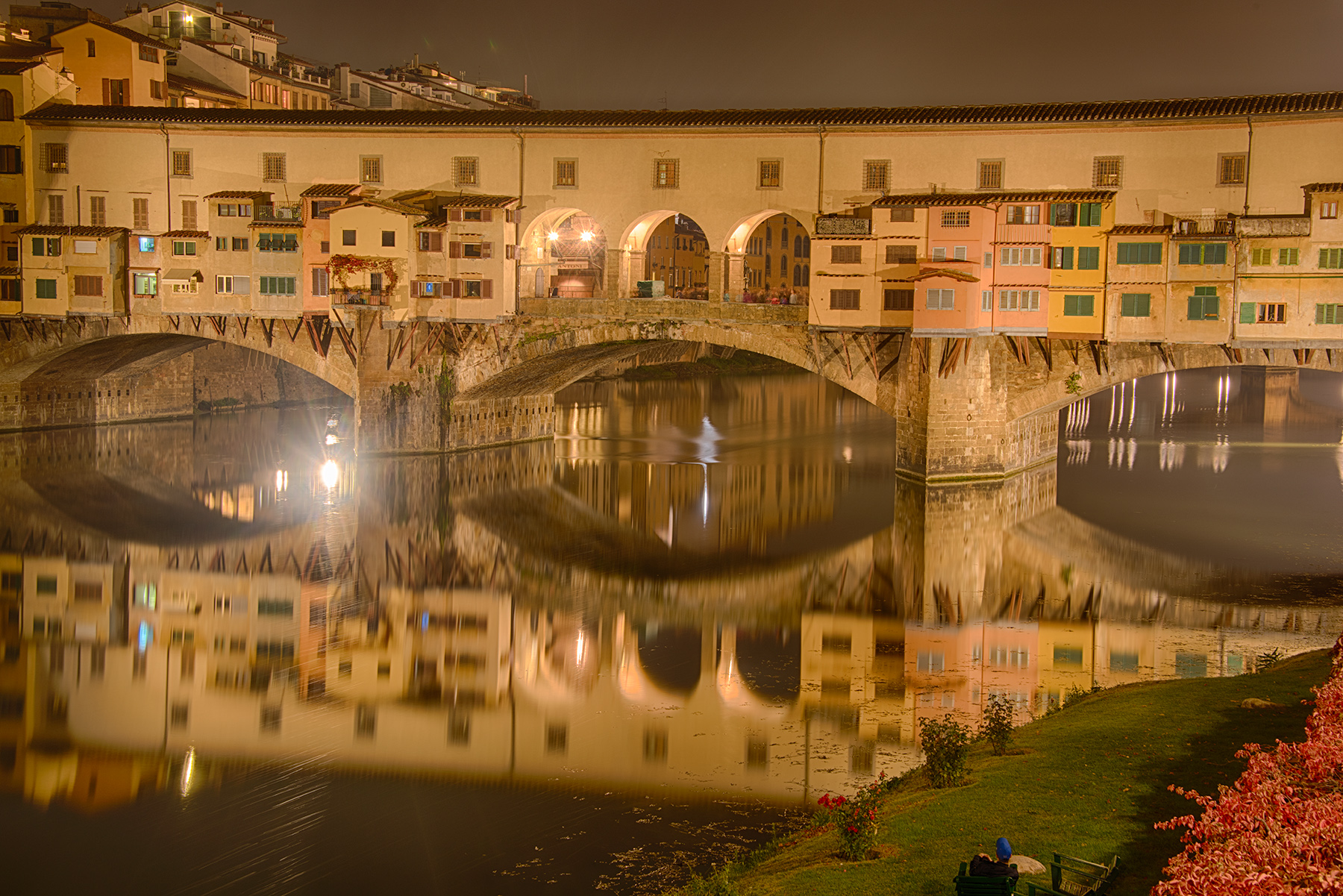 Ponte Vecchio Night Reflections © Harold Davis