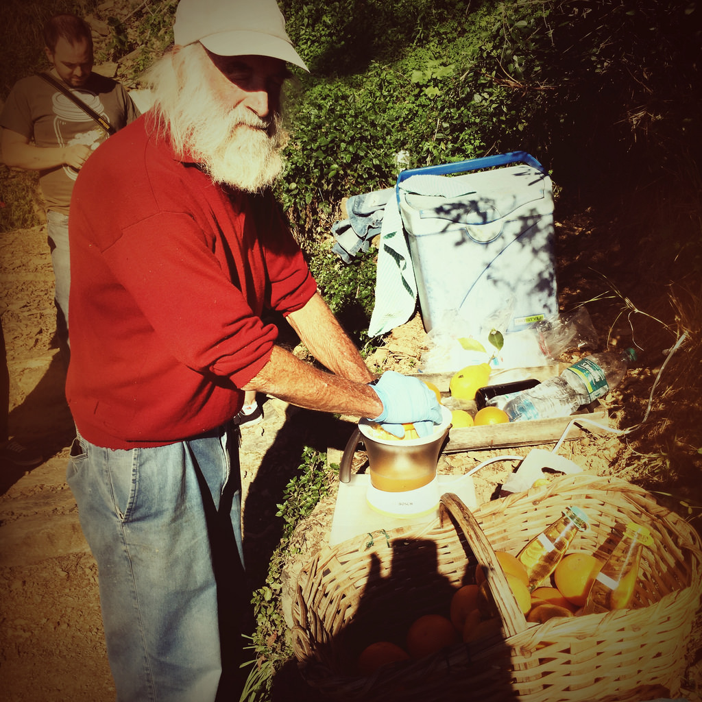 Orange juice on the Cinque Terre Trail © Harold Davis