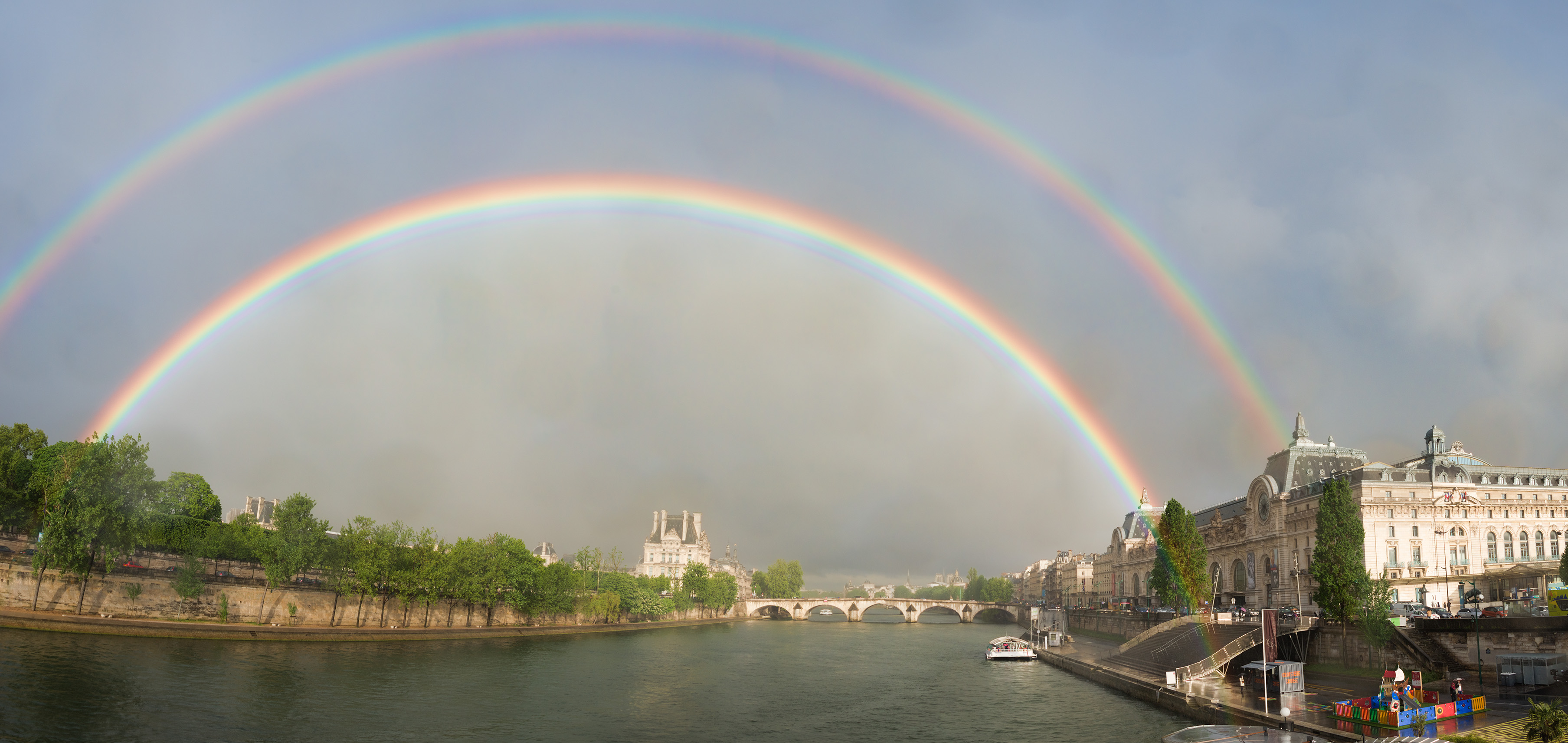 Double Rainbow Pano over Paris © Harold Davis