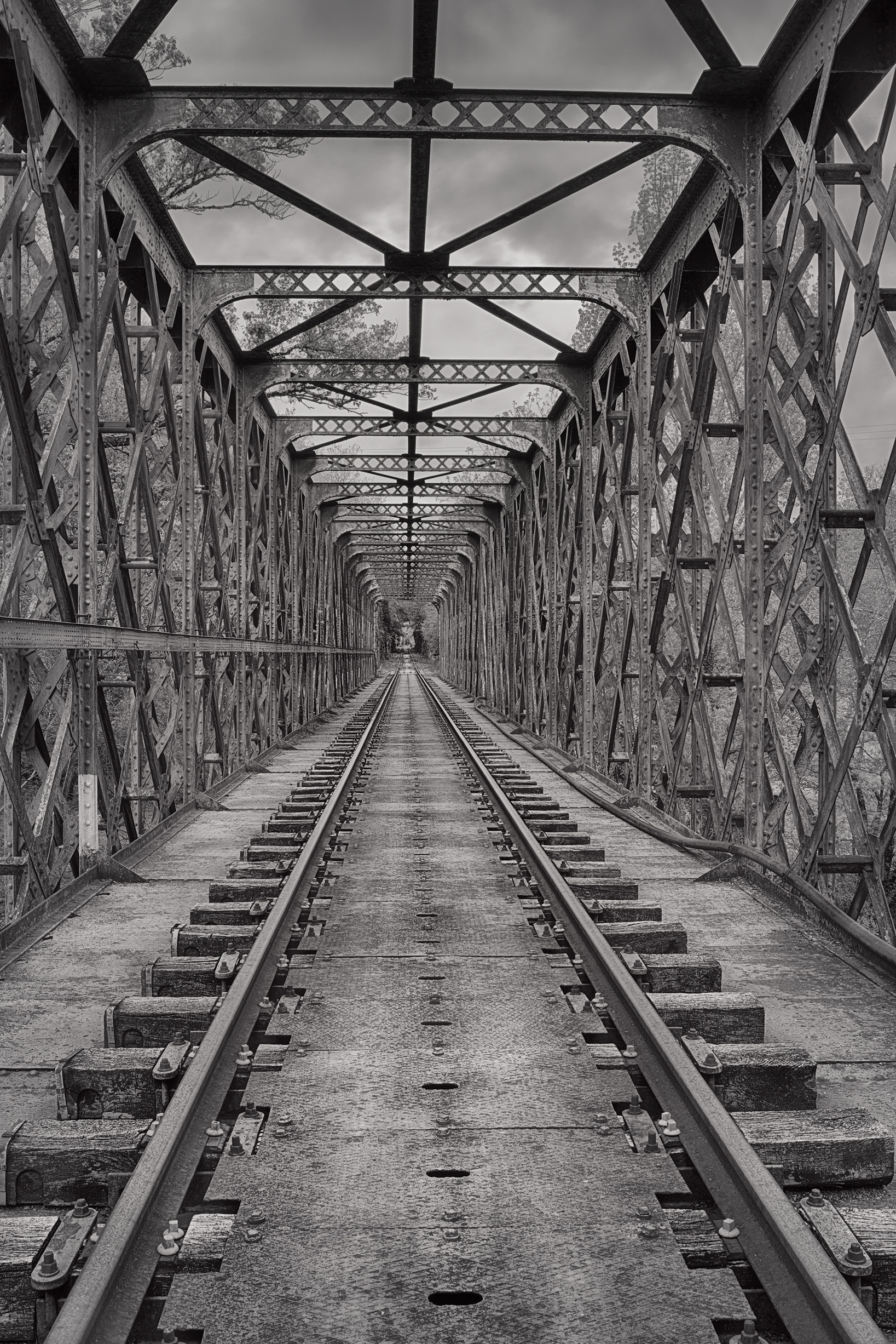 Old Train Bridge near Calvignac, France (Black & White) © Harold Davis