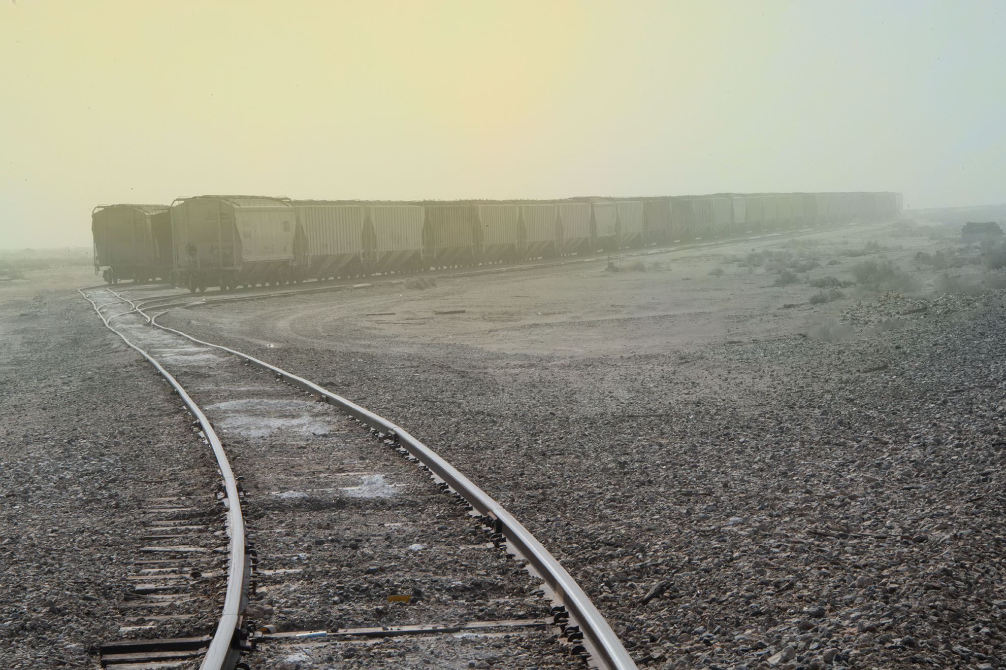 Trains on a Siding near Trona © Harold Davis